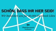 Screenshot: Texttafel: Das NDR EO bedankt sich für 40.000 Facebooks-Likes © NDR 