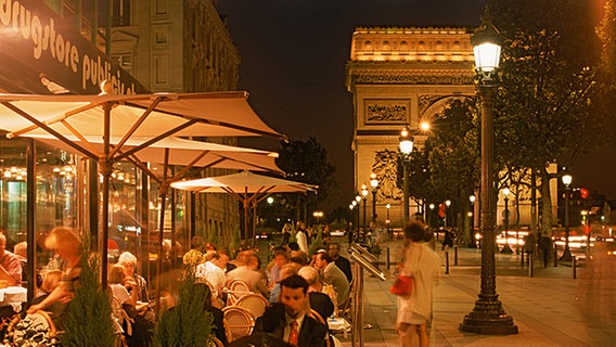 Straßenrestaurants auf der Avenue des Champs-Elysees in Paris © Picture Alliance Foto: Chad Ehlers