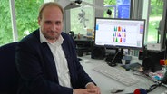 Daniel Kaiser, Leiter der NDR 90,3 Kulturredaktion, in seinem Büro. © NDR 
