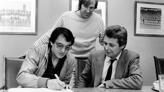 Felix Magath, Günther Netzer und Wolfgang Klein  