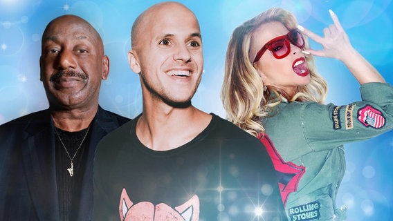 Milow, Hot Chocolat und Anastacia (Montage) ©  universal music Foto: Brantley Gutierrez,HC,Crop,