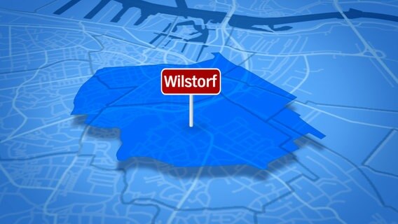 Karte von Wilstorf mit einem Roten Schild © NDR Foto: screenshot