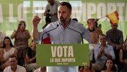 Santiago Abascal, Führer der VOX-Partei in Spanien, hält eine Wahlkampfrede © picture alliance / abaca | Europa Press/ABACA Foto: n.n.