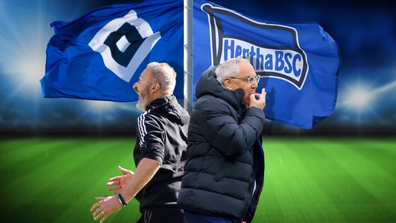 Relegation zwischen dem HSV und Hertha BSC © Imago Foto: Matthias Koch, Michael Schwarz,  R.Seidel Imagery, Laci Perenyi