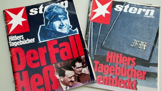 Zwei alter Stern-Ausgaben über die Hitler Tagebücher © NDR 