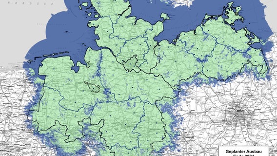 Die DAB+ Sendernetzausbauplanung des NDR für 2024 © NDR 