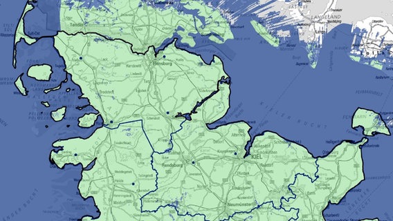 Die DAB+ Versorgung in Schleswig-Holstein © NDR Foto: NDR