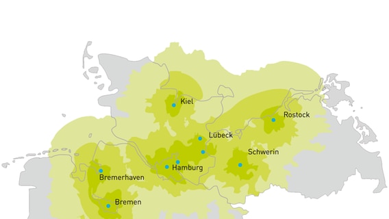 DVB-T2 HD Versorgung in Norddeutschland Erste Stufe  