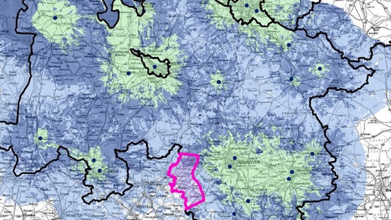 Die DVB-T2 HD Versorgung in Niedersachsen ARD  