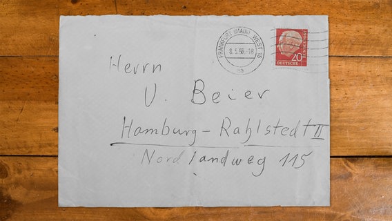 Brief von Schultze an Ulrich Beier, 1956. © Ulrich Beier 