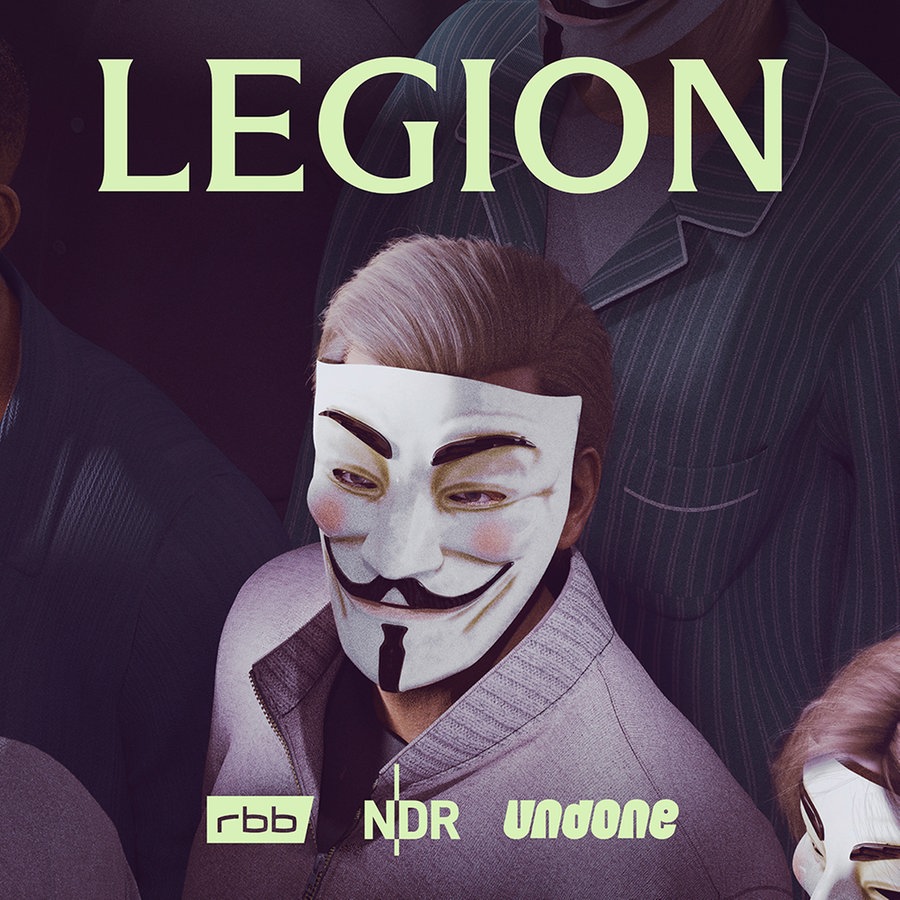 Podcast-Cover „Legion: Hacking Anonymous” © NDR/rbb/Max Guther/Max Kuwertz 