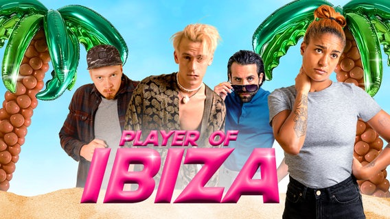 Das Keyvisual zur Comedy-Serie "Player of Ibiza". © NDR/Hannah Aders Foto: Hannah Aders