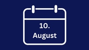 Grafik Kalender mit Datum August. © NDR 