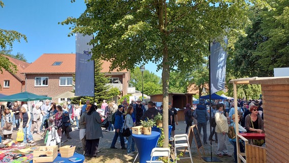 Der DialogBus auf dem Flohmarkt Ashausen am 04.06. © NDR Foto: NDR