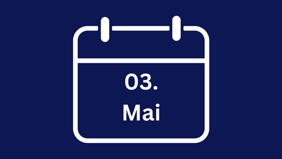 Grafik Kalender mit Datum 03. Mai. © NDR 