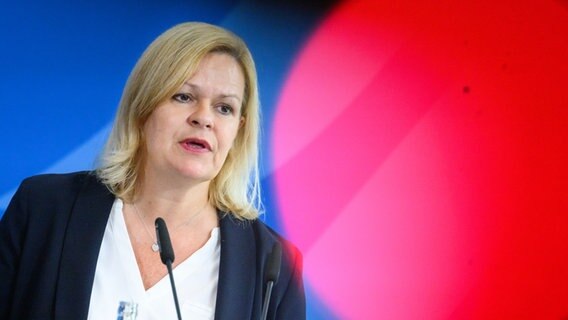 Bundesinnenministerin Nancy Faeser (SPD) © dpa Foto: Bernd von Jutrczenka