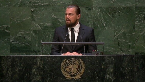 Leonardo DiCaprio auf der UN-Klimakonferenz  
