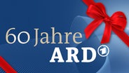 Das Logo zum Programm-Schwerpunkt 60 Jahre ARD mit roten Schleifen verpackt. © Logo: ARD Foto, Schleife: © TimurD - Fotolia.com Foto: Logo: ARD/ARD Design, Schleife: © TimurD - Fotolia.com