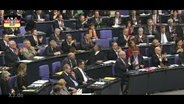 Der Bundestag voll mit Politikern.  