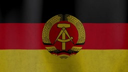 Die Flagge der DDR.  