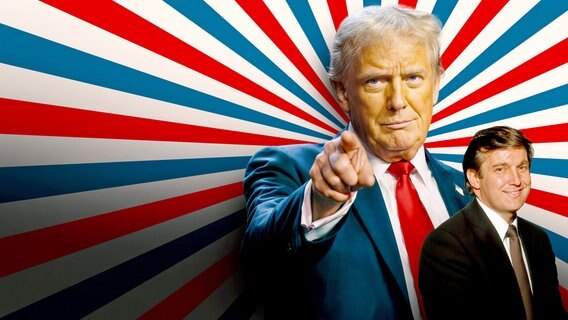 Die Doku beleuchtet das schillernde Leben Donald Trumps, von seinen frühen Jahren als Spross eines Immobilienmoguls über seine Karriere als Realityshow-Star bis zu seiner nun zweiten US-Präsidentschaft. © SWR/LOOKSfilm/Bianca Domula/Imago Images 