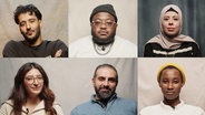 Collage mit den Porträts von sechs Deutschen mit Migrationsgeschichte, die im Panorama-Beitrag zu Wort kommen. © NDR 