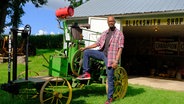 In Iowa existiert noch einer der ersten Traktoren mit Benzinmotor, ein "Froelich". © NDR/doc.station/Volkert Schult 