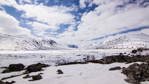 Die Fjelllandschaften Norwegens sind noch bis weit ins Frühjahr mit Schnee bedeckt. © NDR/Doclights GmbH/NDR Naturfilm/Sebastian Bluhm bzw. Andreas Pump 