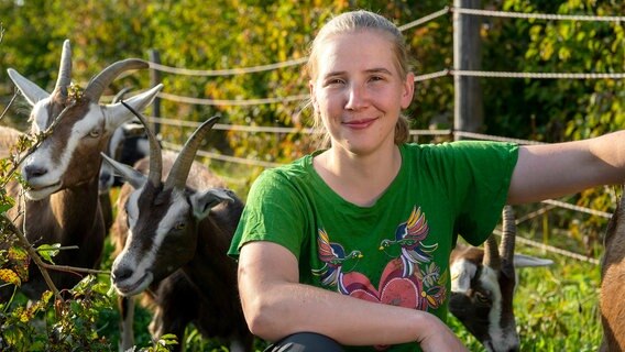 Ziegen sind Franziska Eigners große Leidenschaft. © NDR/WDR/Melanie Grande 