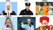 Erdogan in verschiedenen Berufen  