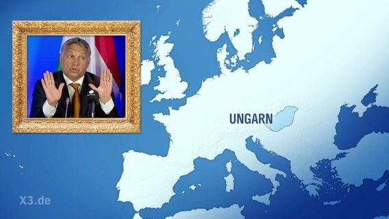 Viktor Orban vor Europakarte  