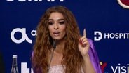 Eleni Foureira bei der ESC-Pressekonferenz  