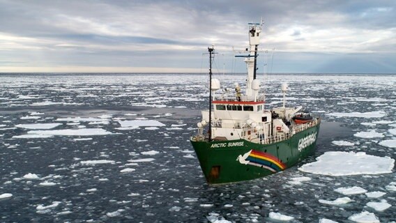 Greenpeace Arctic Sunrise im Einsatz. © picture alliance / dpa / Greenpeace / Daniella Zalcman Foto: Daniella Zalcman
