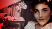 Durch Unschärfe und weniger Farbe leicht verfremdetes Foto des verschwundenen Mädchens Hilal. Links im Bild ein Mikroskop. © NDR/Studio Gnad 