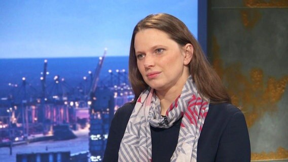 Sozialsenatorin Melanie Leonhard (SPD) zu Gast im Hamburg Journal.  