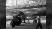 Eine alte Aufnahme einer Lufthansa-Maschine.  