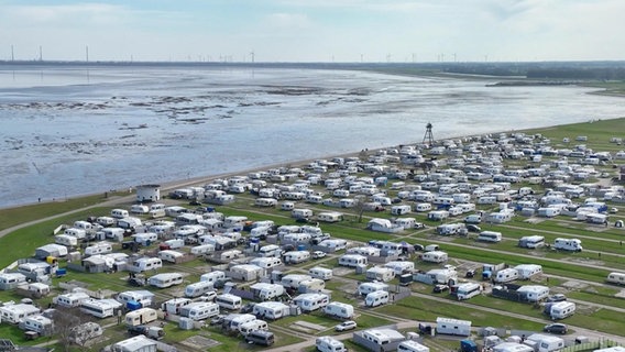 Ein Campingplatz am Nordseestrand. © NDR 
