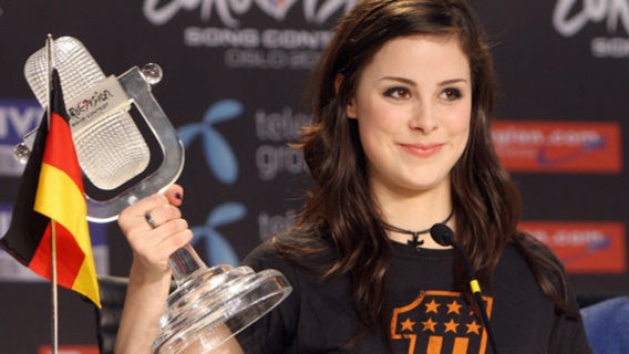 Lena Meyer Landrut gewinnt den Eurovision Song Contest 2010 in Oslo. © © NDR/Rolf Klatt, honorarfrei 