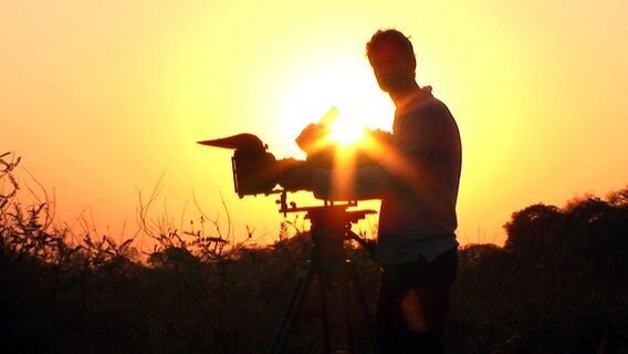 Tierfilmer Christian Baumeister im Sonnenaufgang © © NDR/NDR Naturfilm/Light & Shadow GmbH 