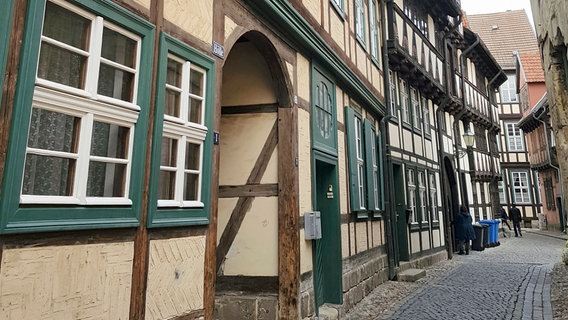 Blick in die Hölle. So heißt diese Gasse in Quedlinburg. © MDR/Steffen Lipsch 