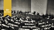 Plenum des niedersächsischen Landtags bei der Eröffnung 1962.  