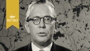 Kai-Uwe von Hassel bei einem Erklärung im Fernsehen 1963
.  