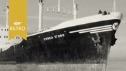 In der Störmündung auf Grund gelaufener Tanker "Conca d'Oro" (1963)  