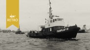 Schlepper auf der Elbe im Hamburger Hafen 1965  