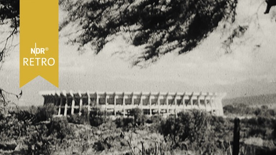 Azteken-Stadion in Mexiko-City 1965 von Ferne  