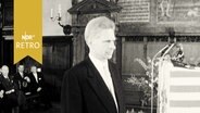 Moritz Thape bei der Vereidigung zum Bremer Bildungssenator 1965  