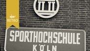 Schild der "Sporthochschule Köln" 1962  