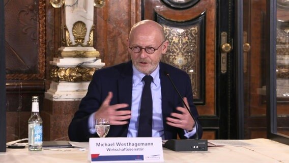 Wirtschaftssenator, Michael Westhagemann (parteilos) bei einer LPK.  