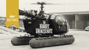 Hubschrauber des Bundesgrenzschutz mit Luftkissenkufen (1965)  