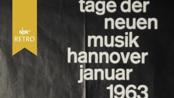 Plakat für die "tage der neuen musik hannover. januar 1963"  